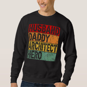 Sweatshirt Mens Retro Vintage Mari papa Architecte Père
