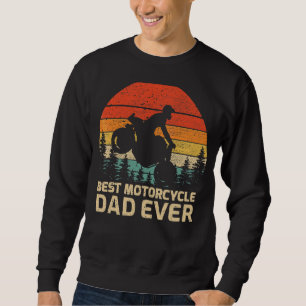 Sweatshirt Mens Retro Vintage Meilleure moto Papa Jamais père