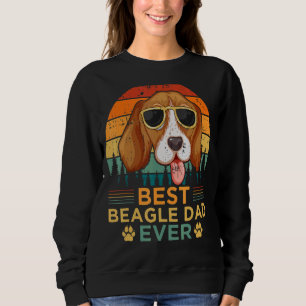 Sweatshirt Mens Style Rétro Meilleur Beagle Papa Jamais Fête 
