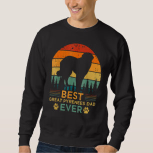 Sweatshirt Mens Style Rétro Meilleur Grand Pyrénées Papa Jama