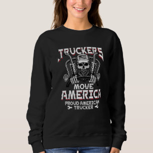 Sweatshirt Mens Truckers Move America Truck Driver Trucker Di