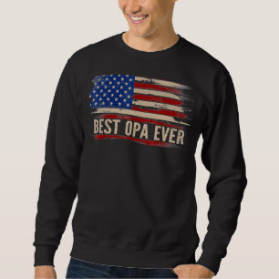 Sweatshirt Mens Vintage Meilleur Opa jamais drapeau américain