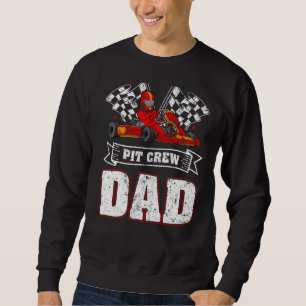 Sweatshirt Mens Voiture Drag Racer Pit Crew Papa Drag Racing 