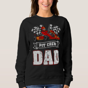 Sweatshirt Mens Voiture Drag Racer Pit Crew Papa Drag Racing