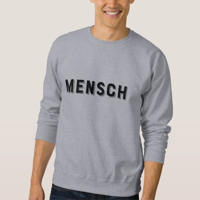 Sweatshirt Mensch Yiddish (Devant)
