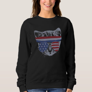 Sweatshirt Meowica 4 juillet Pawtriotique Kitty Merica Cat Us