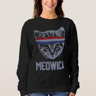 Sweatshirt Meowica 4 juillet Pawtriotique Kitty Merica Cat Us
