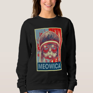 Sweatshirt Meowica Cat Mullet 4 juillet Hope Poster Art Us