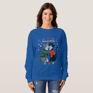 Sweatshirt Meowy Catmas: Adorable Cat Couple Christmas