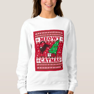 Sweatshirt Meowy Catmas Conception de vacances - Festive et a