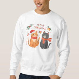 Sweatshirt Meowy Christmas – Cute Funny Cats Holiday Design 