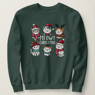 Sweatshirt Meowy Christmas Funny Amoureux des chats