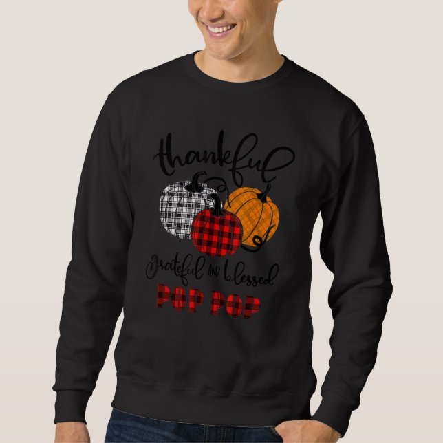 Sweatshirt Merci Gratuit Blessé Pop Pop Buffalo Plaid The (Devant)