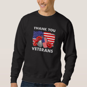 Sweatshirt Merci Vétérans de combat Bottes de coquelicot Vétè
