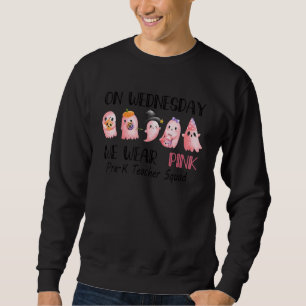 Sweatshirt Mercredi Fantôme Nous Portons Pink Pré K Enseignan