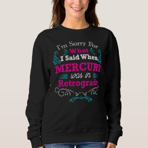 Sweatshirt Mercure Rétrograde Femmes Hommes Jeunes