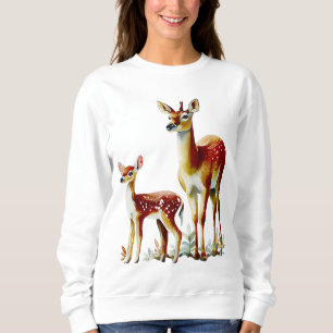 Sweatshirt mère cerf et faon