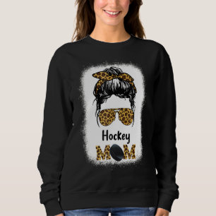 Sweatshirt Mère de hockey Léopard Bleached Sport Bun Hair Sun