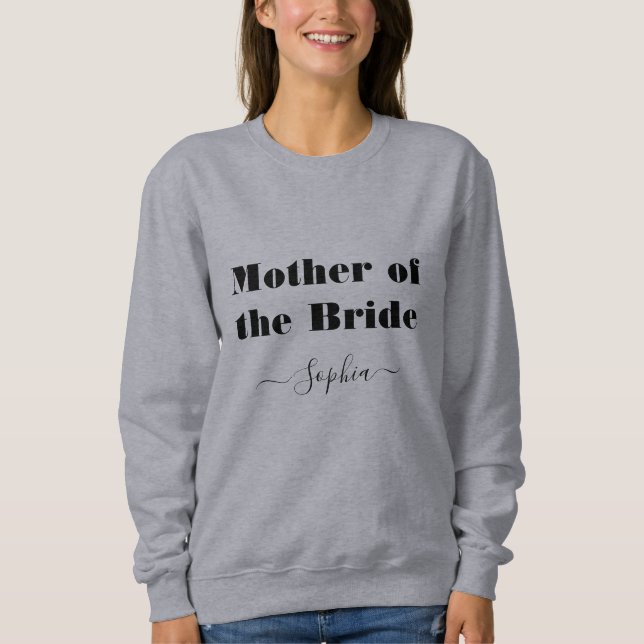 Sweatshirt Mère de la mariée Nom personnalisé Costume (Devant)