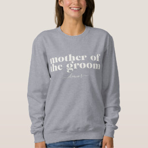 Sweatshirt Mère du Marié Simple Moderne Nom