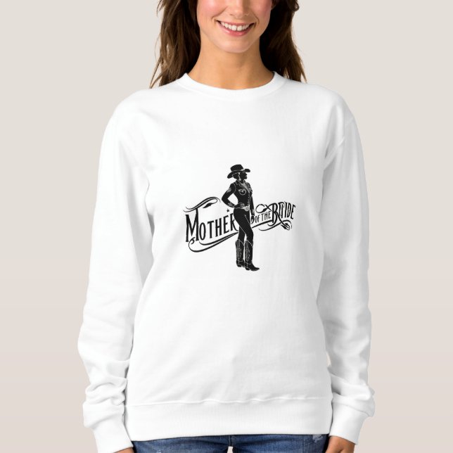 Sweatshirt Mère Du Thème Rodéo De Mariée (Devant)