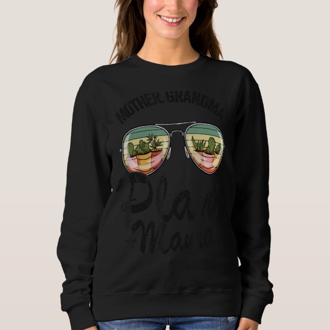 Sweatshirt Mère grand-mère Plante Mama Succulent Maman jardin (Devant)