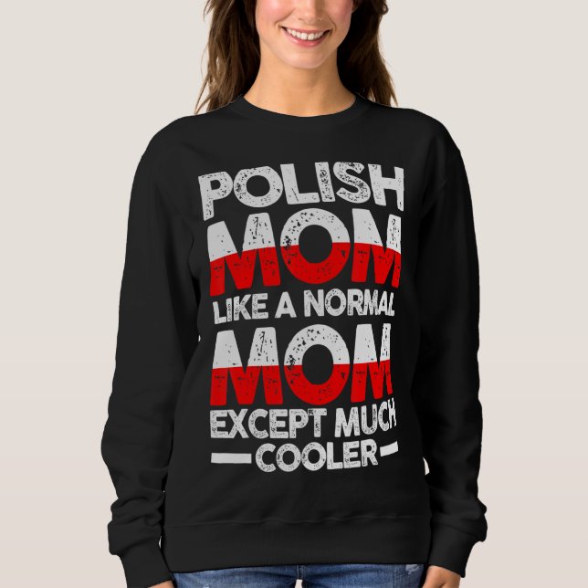Sweatshirt Mère polonaise Mama Pologne (Devant)