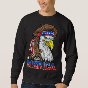 Sweatshirt Merica Eagle Mullet 4 juillet Hommes Femmes Améric