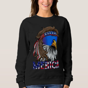 Sweatshirt Merica Eagle Mullet Drapeau Américain États-Unis H
