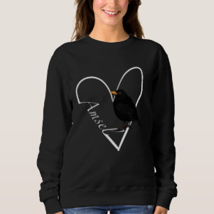 Sweatshirt Merle Oiseau Oiseau Ornithologue Biologiste Animal