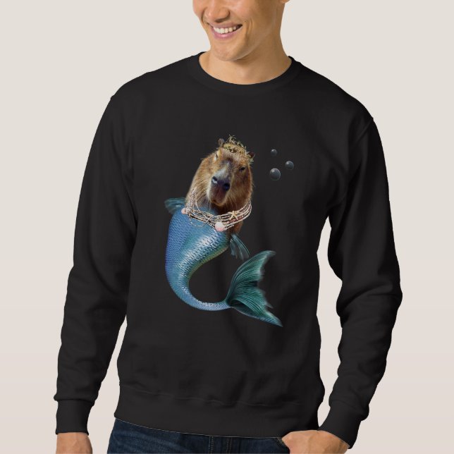 Sweatshirt Mermaid Capybara Mercapybara  Cute Meme (Devant)