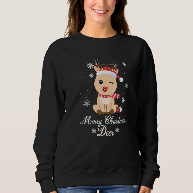 Sweatshirt Merry Christmas Deer Ugly Xmas  1 (Devant)