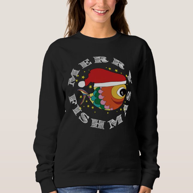 Sweatshirt Merry Fishmas (Devant)