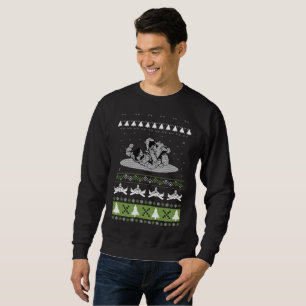 Sweatshirt Merry Kickmas Ugly Karaté de Noël Jiu Jitsur