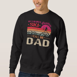 Sweatshirt Mes Amoureux De Ski Préférés M'Appelez Papa Père V