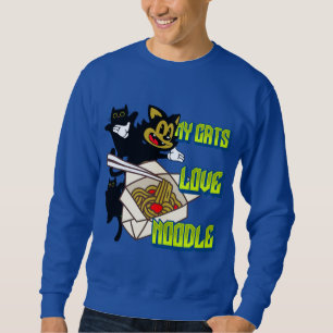 Sweatshirt Mes chats aiment la nouille, maman chatte, amoureu