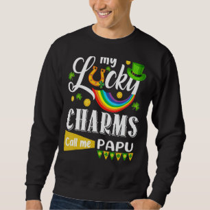 Sweatshirt Mes Chauds Chanceux M'Appelent Papu Jour de la Sai