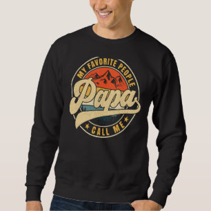 Sweatshirt Mes Favoris Appelent Moi Papa Retro Vintage Fath
