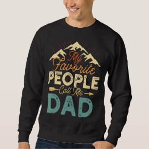Sweatshirt Mes Gens Favoris M'Appelent Papa Hommes Retro Déco