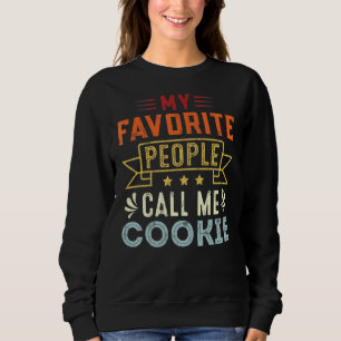 Sweatshirt Mes gens favoris m'appellent Cookie Retro Mère's