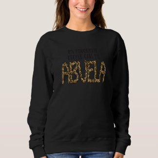 Sweatshirt Mes Gens Préférés M'Appelent Abuela Mème Leopard P