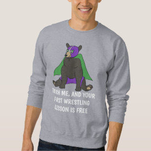 Sweatshirt Message personnalisé Ours Luchador mexicain lutte