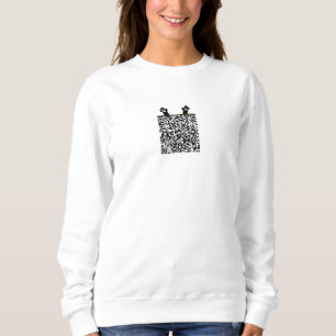 Sweatshirt Message secret de numérisation de code QR : Passez