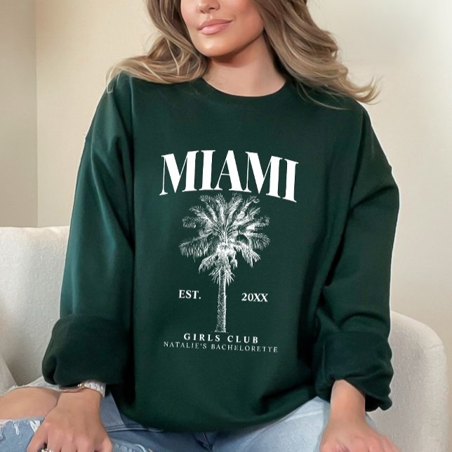 Sweatshirt Miami Beach Bachelorette Custom Luxe Social Club (Créateur téléchargé)