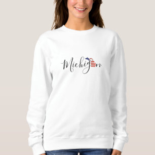 Sweatshirt Michigan avec Drapeau Graphique