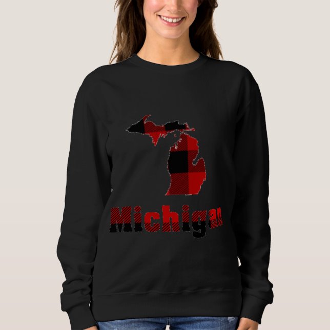 Sweatshirt Michigan Michigander Buffalo Plaid Winter Christma (Devant)