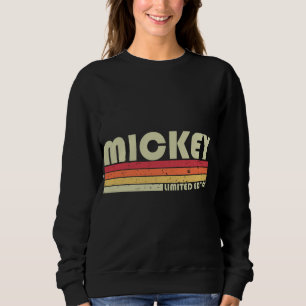 Sweatshirt MICKEY Nom Personnalisé Retro Vintage 80s 90s Bir