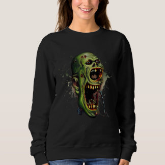Sweatshirt Microphone chantant zombie métal musique rock horr