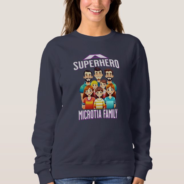 Sweatshirt Microtia superhero (Devant)