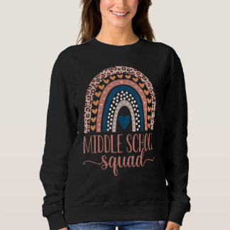 Sweatshirt Middle School Squad Team Teacher Girls Boys Back T